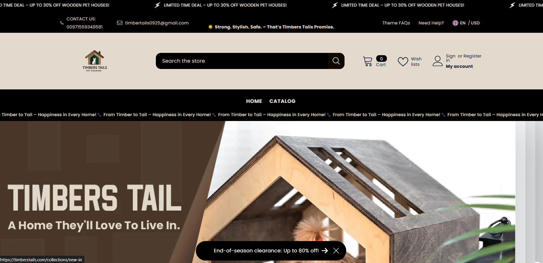 Timbers Tails - E-commerce